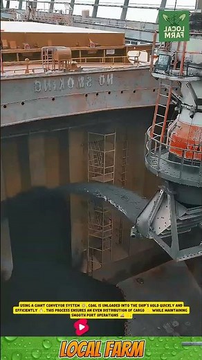 ⚓⛴️ Coal Unloading Process on the Ship #innovation #construction #industrialtechnology #workerwisdom