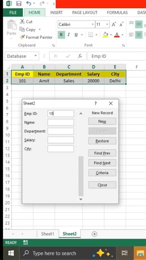 Excel Data Entry Form in Seconds 🔥 | Use Alt + D + O Shortcut | Easy Data Entry in Excel