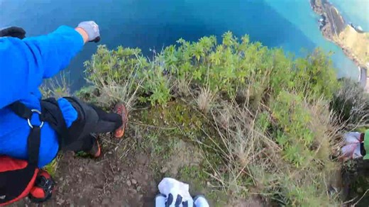 Man Jumps Off a Cliff