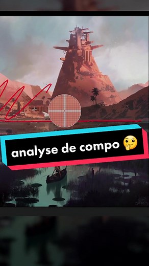 Analyse de compo d'une illustration style sparth sur artstation