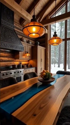 Rustic Luxury! ✨ Cozy Cabin Kitchens with Stunning Forest Views