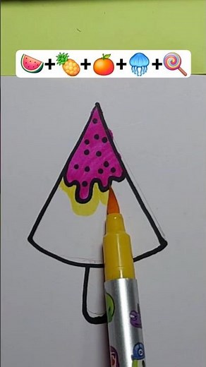 how to draw ice cream🍭🍍#icecream #trending #shorts