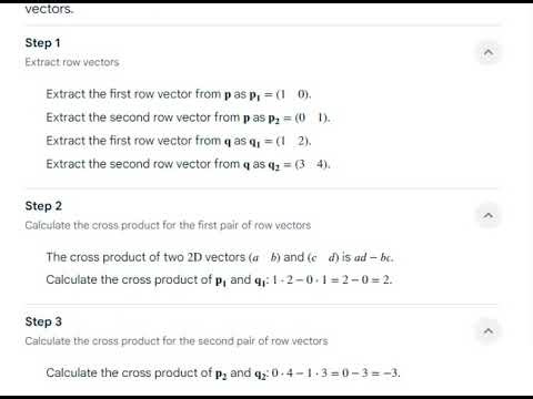 Write a NumPy program to compute the cross product of two given vectors
