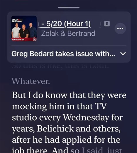 Sports radio’s already in its summer slump, BU’s NPR station beat them in the latest weekly. Tough scene in Waltham. Toucher pissing on PMT guys yesterday. Meanwhile Beetle went full surgical strike on Greg Bedard in hour two today.