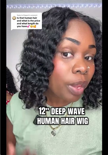 12” Deep Wave Human Hair Wig - Glueless & Ready to Wear