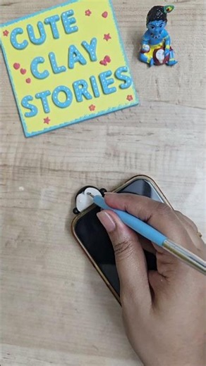 Tiny Penguin Phone Topper 🐧✨ Handmade with Clay