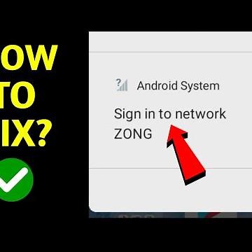 How To Fix Sign Into Network Android Problem | Sign into network android system