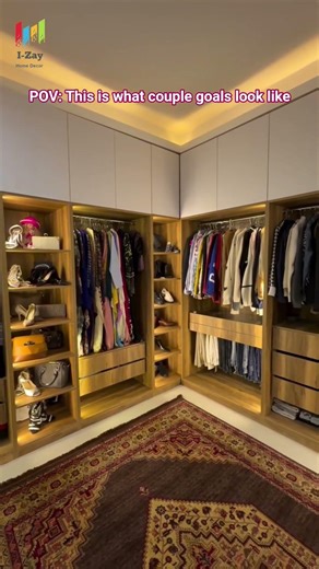 Dream Couple Walk-In Closet Design | Luxury His & Her Wardrobe Ideas | Modern Home Storage