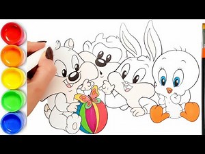 How to draw Baby Looney Tunes Characters Step By Step