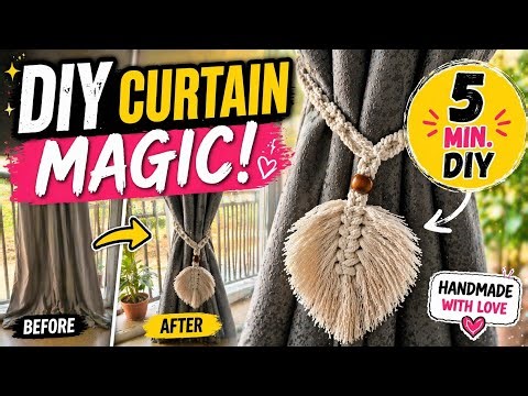DIY Macrame Curtain Tie | Spiral Knot Tutorial for Beginners 🌿