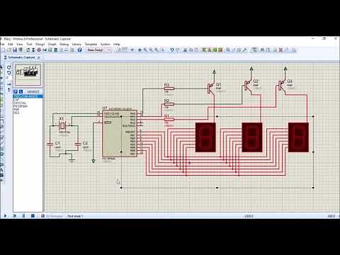 MPLAB + PROTEUS | UNAD reloj de 3 displays
