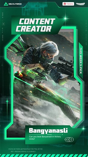 🎮 Content Creator Feature – bangyanasli Takes Command Download here: https://garenadeltaforce.onelink.me/rcaG/zgg2obss Our very own Malaysian content creator bangyanasli is absolutely racking up points in Victory Unite! 💯🏆 From commanding squads to dominating objectives, he’s got it all. 👉 What’s YOUR highest score in Victory Unite? Flex it below! 🔔 Stay tuned for more updates and exciting announcements: https://linktr.ee/garenadeltaforce Join our official community for the latest discussio