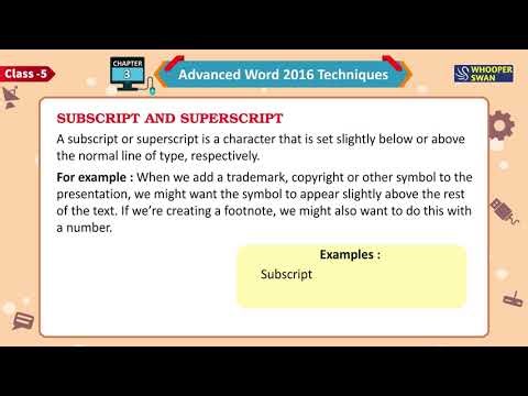 Ch 3 Advanced Word 2016 Techniques