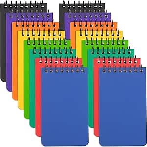 EOOUT 16 Pack Small Spiral Notebooks, 3 x 5 Small Notepads Pocket Notebook, Memo Pads with College Ruled Lined Pages, 8 Rainbow Colors, 60 Sheets Per Notebook for Home, Office and School Accessories