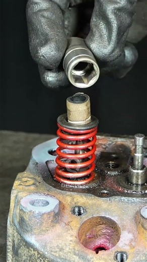 installing valves on springs #trending #shorts #short #shortsvideo