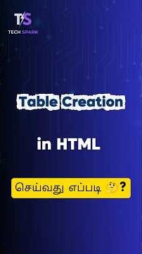 how to create table in html | Table Creation in html explained in Tamil #html #table #create