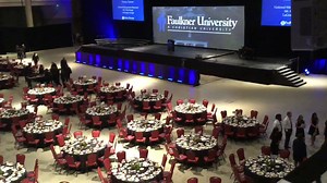 Our Benefit Dinner is officially underway with the start of the reception. Our student volunteers are getting ready to make this a memorable night for our guests. The main event starts at 7pm! Stay tuned for a few live videos of student performances throughout the night! | Faulkner University
