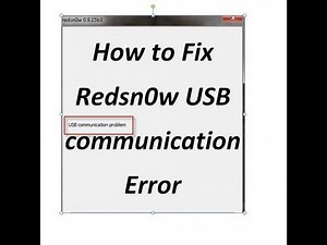 How to fix the redsn0w USB Communication Error