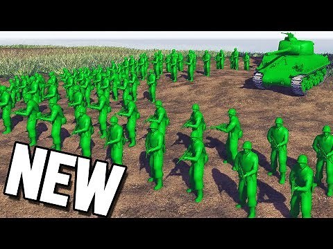 STORM the BEACHES! NEW Army Men Game! (Army Men of War - Toy Soldiers Green vs Tan Part 1)
