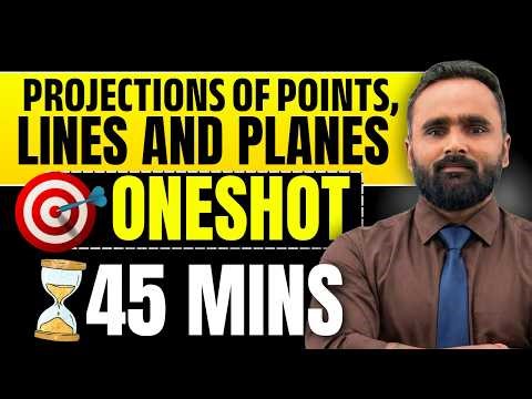 Projections of Points, Lines and Planes|Engineering Graphics|Oneshot|Pradeep Giri Sir