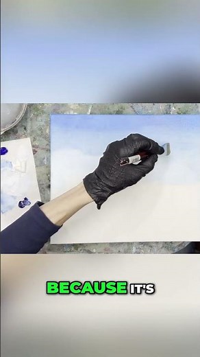 How I Paint Realistic Sky Gradients in Acrylics 🖌️ #art #painting