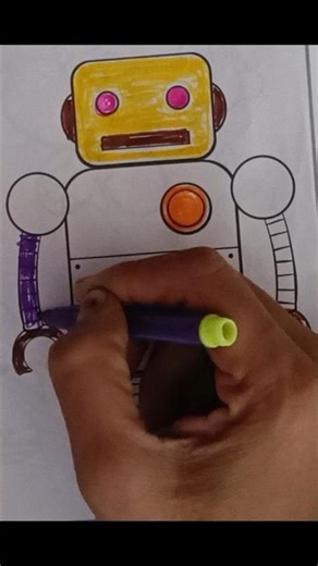 paint robot with me🎨#PaintWithMe #RobotArt #KidsPainting#ytshorts