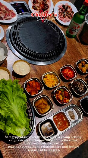 2.6K reactions · 600 shares | Samgyupsal is typically enjoyed in a group setting, emphasizing the importance of togetherness. In Korean culture, eating together strengthens relationships and fosters a sense of belonging. #samgyupsal #SamgyupCravings #samgyupsaltondo #ugbofoodtrip | Chebby's Samgyupsal Unlimited Korean BBQ | Facebook