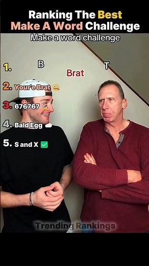 Ranking The Funniest Make A Word Challenge moments 😂 #shorts #wordchallenge #couplegoals #comedy