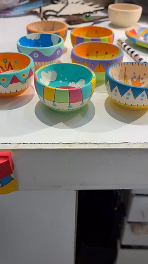 Tiny bowls, pencil for scale #tinybowls #woodburningart #whatsinyourbowl | Linda Hatfield