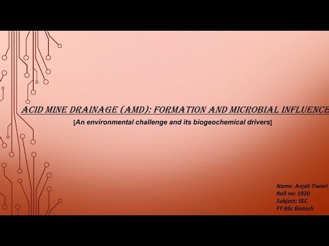 Acid Mine Drainage|| Formation and microbial influence