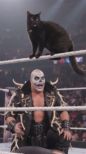 Catman Debut With Black Cat On WWE Ring 😂 | #shorts #wweshorts #wwe #wwefunny #catman #monujoshijr