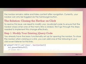 How to Close Your Navbar When Clicking Sections on Your Website