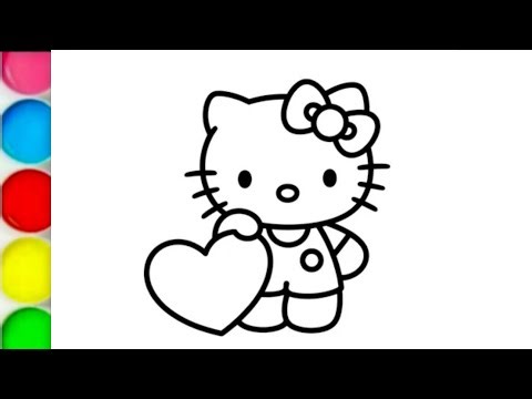 hello kitty drawing, how to draw Hello kitty, hello kitty and friends cartoon, easy draw