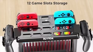 Switch Games Organizer Station with Controller Charger, Charging Dock for Nintendo Switch Interactive Gaming Figures & OLED Joycons, Stands for TV Dock, Accessories Compatible with Sega Game Gear