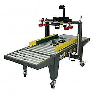 JORESTECH Semi-Automatic Top and Bottom Carton Case Taper Closer for Corrugated Cardboard Box Closing Applications