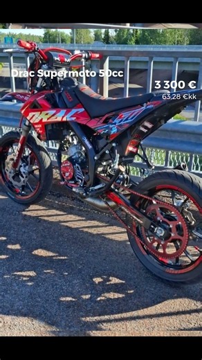 Drac Supermoto 50cc 🔥 Punainen, kaksitahtinen, vuosi 2022