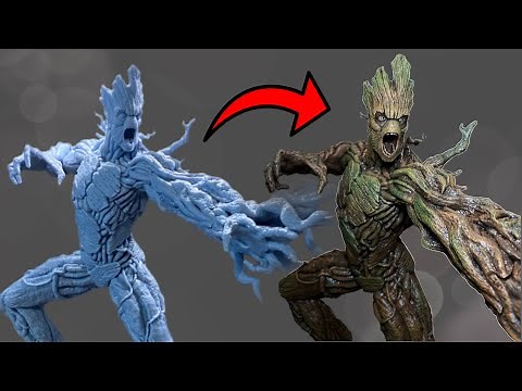 Guardians Of The Galaxy: Groot - 3D Print Model Paint Tutorial