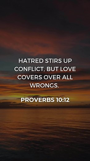 “Hatred stirs up conflict, but love covers over all wrongs.” – Proverbs 10:12 (NIV) In a world constantly stirred by offense, misunderstanding, and division, Proverbs 10:12 delivers a powerful and timely truth: Love has the power to heal what hatred breaks. #Proverbs1012 #BibleVersesOnLove #ChristianForgiveness #LoveCoversWrongs #WisdomFromGod #DevotionalThoughts #HealingThroughChrist #PeaceOverConflict #DailyBibleVerse #ChristianEncouragement | GodVine