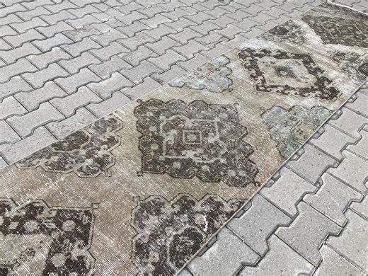 Brown Runner Rug, Turkish Rug, Vintage Rug, Hallway Rug, Narrow Rug, Anatolian Rug, Oushak Rug, Wool Rug, Boho Rug, Entryway Rug, 2.5x12.2ft - Etsy