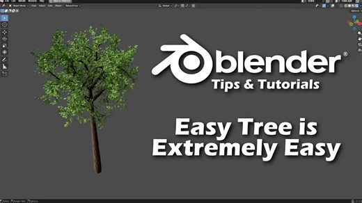 iBlender插件 Easy Tree Blender技巧与教程：简易树木（插件）极其简单