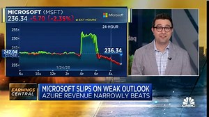 Microsoft slips on weak outlook as Azure revenue narrowly beats estimates