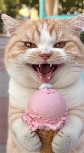Poop ice cream 🍦 💩 🤣 #cat #viral #icecream #bird #angry #destroy #foryoupage #fyp #funny #video
