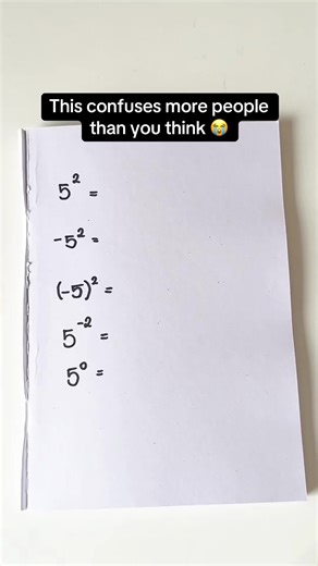 Brackets change the meaning completely. The minus sign isn’t always part of the square. That’s why the same numbers can give you different answers. Once you understand how it’s written, it stops being confusing and starts making sense. Follow for more content like this ✏️📘 #gcsemath #maths #mathtricks #mathtrick #mathhack