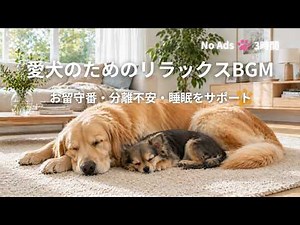 【3時間・広告なし🐾】愛犬が落ち着くリラックスBGM💤お留守番・睡眠をサポート