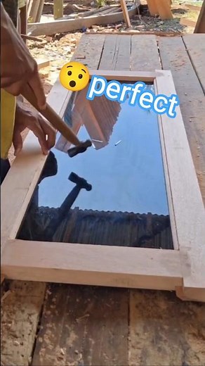Don't Break It! 😱 The Easy Way to Install Window Glass #shorts #woodworking
