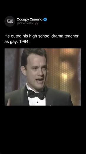 Tom Hanks acknowledged his gay drama teacher Rawley Farnsworth by name during his Best Actor acceptance speech for Philadelphia at the 66th Academy Awards in 1994. The moment was significant given the film's subject matter about AIDS discrimination. Hanks's public acknowledgment of his teacher's sexuality was notable for the era. The speech was later fictionalized in the film In & Out (1997). Farnsworth, who was still closeted, received unwanted attention following the speech. #Oscars #TomHanks 