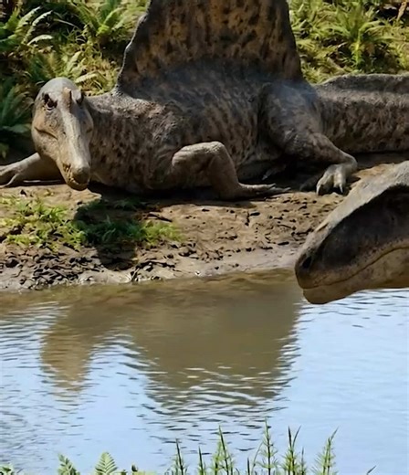 A simulation of an encounter between #Spinosaurus and #Carcharodontosaurus. This is a scene that could have truly happened, as these two species lived alongside each other in similar regions and at the same time. Animals are highly intelligent in their simplicity — they can calculate risks well and retreat when necessary. That is why most encounters between these two #theropods most likely ended as quickly as they began. A potential fight would have been too great a risk for both of them. On lan