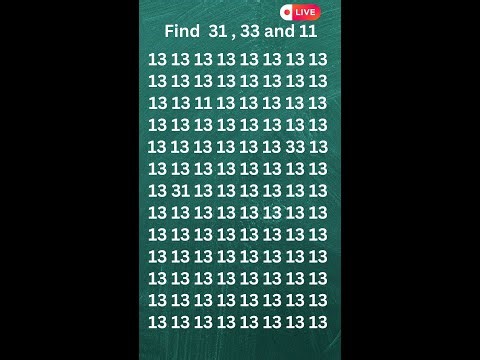 Find 31 , 33 and 11