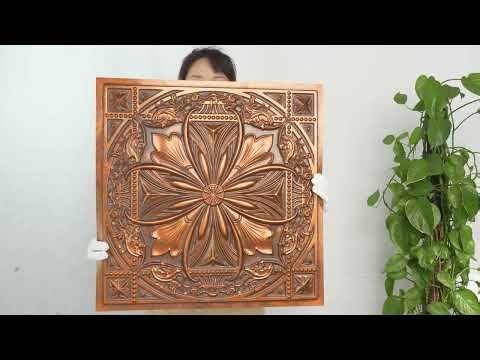 PL10 archaic copper faux tin ceiling tiles video