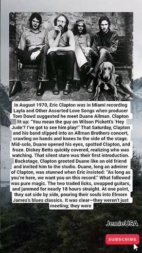 The Night Eric Clapton Met Duane Allman and Music History Changed Forever